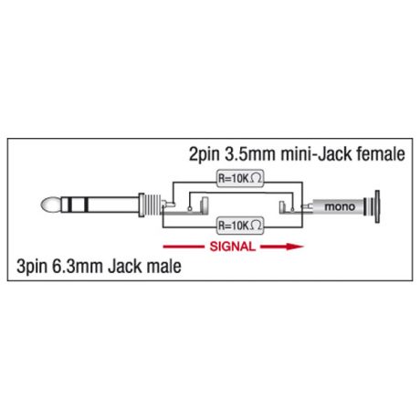 xga12 xcaliber adaptor jack stereo to female mini mono