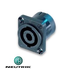 nl4mp nl-4mp neutrik chassis connector speakon male black 4 POLE PANEL MOUNT
