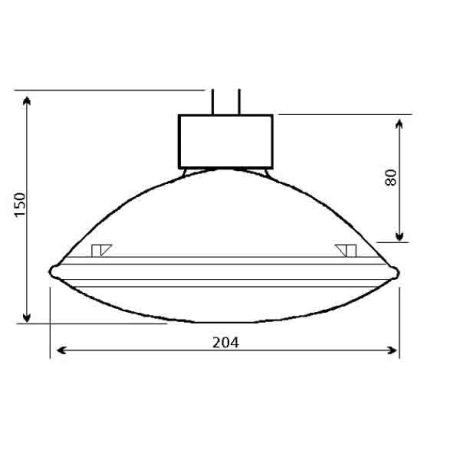 par64 general electric dimensions 1000w 240v lamp