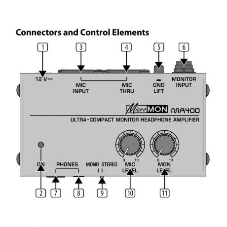 ma400 n-audio headphone amplifier monitor