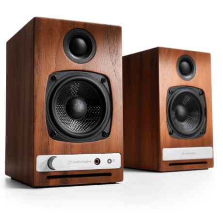 Audioengine HD3 Self-Amplifying Bookshelf Speakers 2.75 ”15W RMS Walnut (Pair) artsound hxeio wireless2