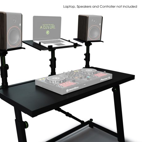 GFDJT01_DJ-Desk-with-Adjustable-Loudspeaker-and-Laptop-Trays