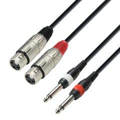 K3TFP0300_Adam-Hall-Cables-3-STAR-TFP-0300-Cable-2-x-XLR-Female-to-2-x-63-mm-mono-Jack-Male-3-m