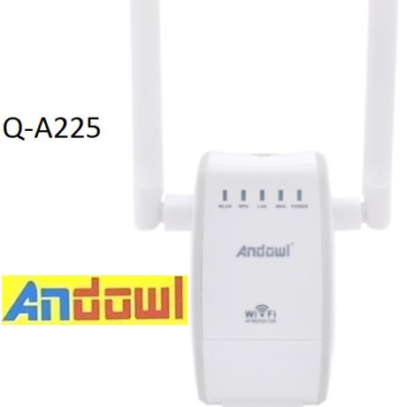 Andowl Q-A225 WiFi Extender Single Band (2.4GHz) 300Mbps με 2 Θύρες Ethernet Andowl Q-A225