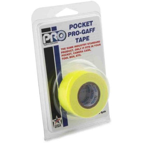 PROPOCKET24NYE pocket gaffer tape cloth neon fluorescent yellow protapes