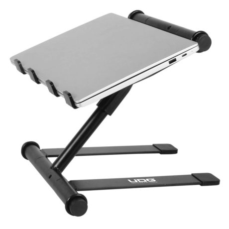 U96111BL Ultimate Height Adjustable Laptop Stand Black side artsound