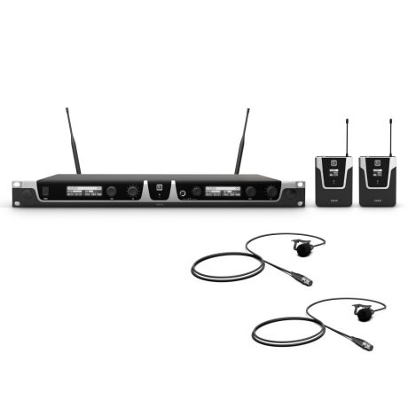 LDU506BPL2_dual microphone lavalier wireless system