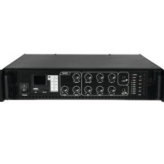 OMNITRONIC MPZ-120.6P PA mono Mixing Amplifier 6-zone MP3 player IR remote switchable 100V 120W