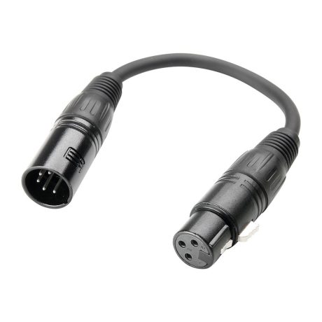 Adam Hall Cables 3 STAR DGF0020 Adapter Cable DMX 3-pole XLR female to 5-pole XLR male 0.2m