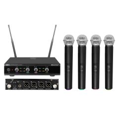 OMNITRONIC UHF-E4 Wireless Mic System 518.7+ MHz Frequencies